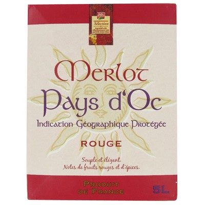 MERLOT PAYS D'OC IGP 11.5° 5L BELLE FRANCE