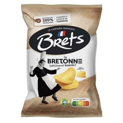 CHIPS ARO BEURRE 125G BRETS