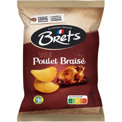CHIPS POULET BRAISE 125G BRETS