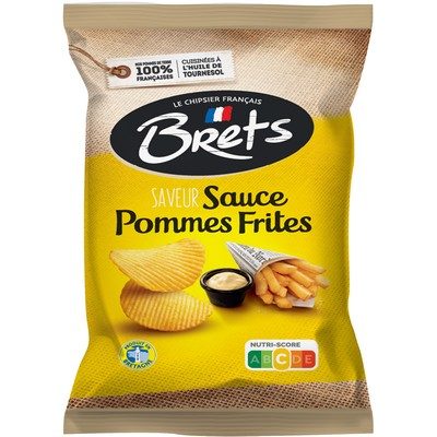 CHIPS SAVEUR POMMES FRITES 125G BRETS