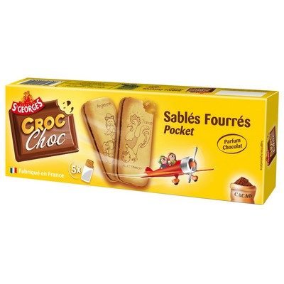CROC CHOC SABLÉS FOURRÉS POCKE 125G