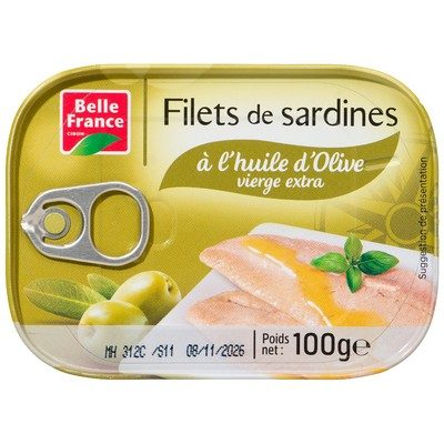 FILET DE SARDINE HUILE D'OLIVE 100G