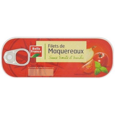 FILETS MAQUEREAUX SAUCE TOMATE 169G