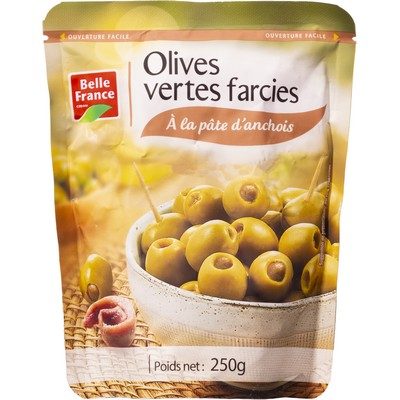 OLIVES VERTES FARCIES ANCHOIS 250G