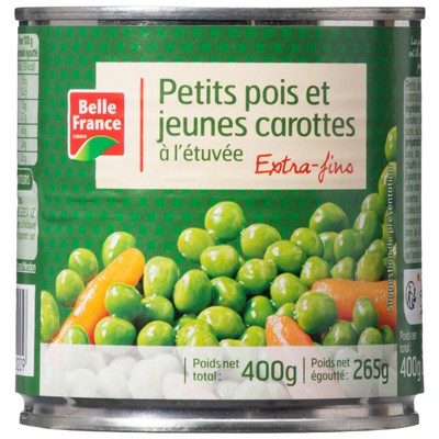 PETIT POIS/JEUNES CAROTTES 1/2