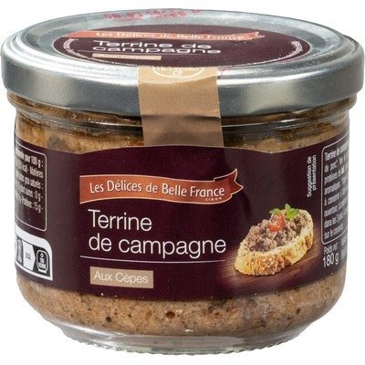 TERRINE DE CAMPAGNE AUX CEPES 180G